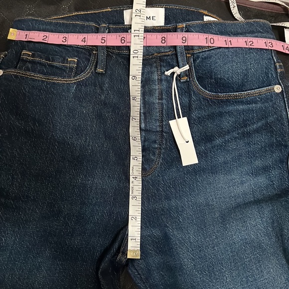 NWT Frame LeSylvie High Rise Straight Fit Button Fly Jeans Size 26 - Picture 12 of 14
